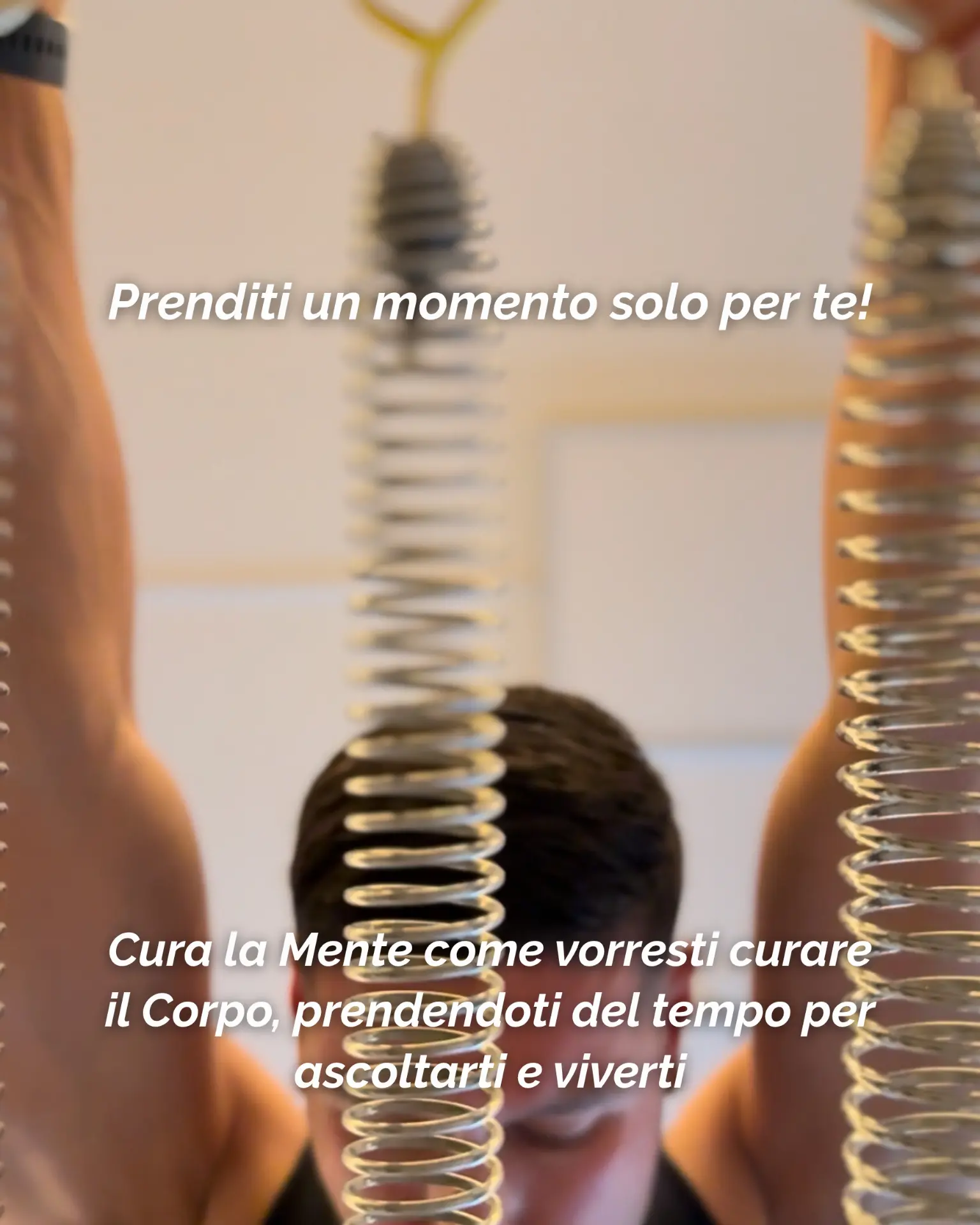 Momento di respiro e concentrazione al Reformer